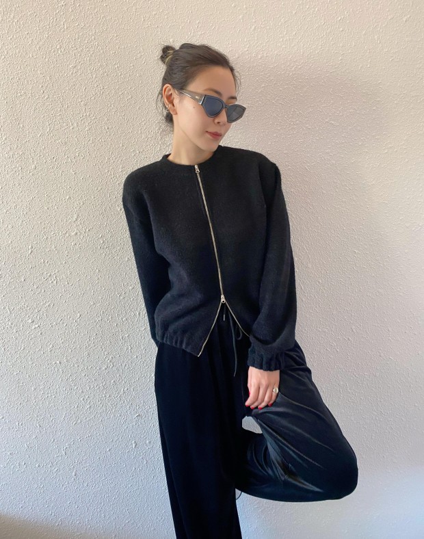 Black Round Neck Classic Track Suit #241230